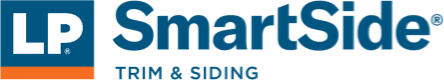 LP SmartSide Trim & Siding logo featuring blue and orange branding for exterior home siding and trim services